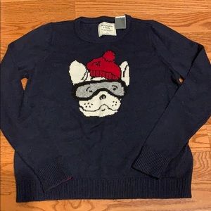 Abercrombie & Fitch French Bulldog Sweater NWT